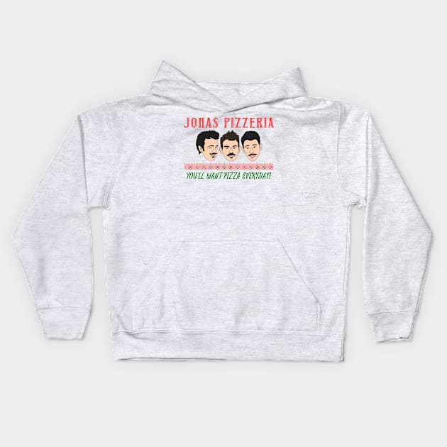 Jonas Pizzeria Kids Hoodie by PlanetWeirdPod